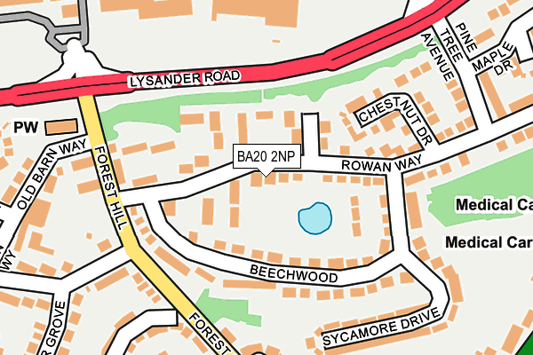 BA20 2NP map - OS OpenMap – Local (Ordnance Survey)