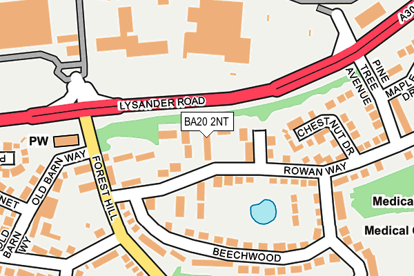 BA20 2NT map - OS OpenMap – Local (Ordnance Survey)