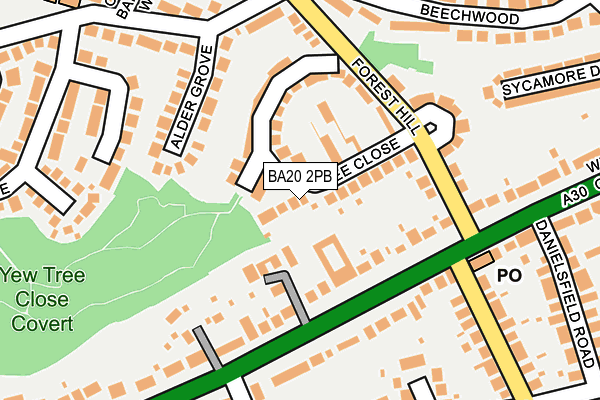 BA20 2PB map - OS OpenMap – Local (Ordnance Survey)