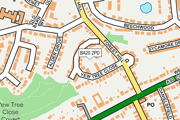 BA20 2PD map - OS OpenMap – Local (Ordnance Survey)