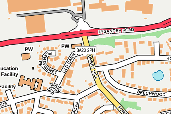 BA20 2PH map - OS OpenMap – Local (Ordnance Survey)