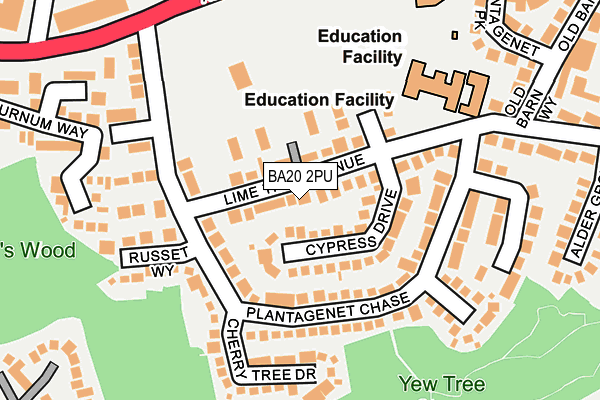 BA20 2PU map - OS OpenMap – Local (Ordnance Survey)