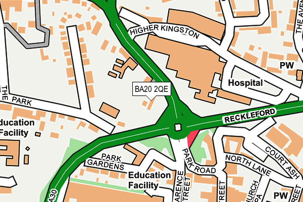 BA20 2QE map - OS OpenMap – Local (Ordnance Survey)