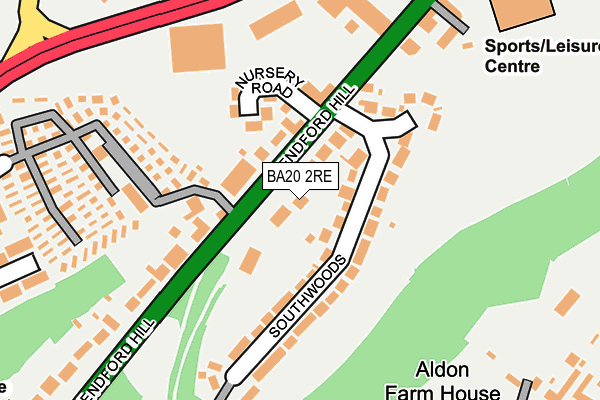 BA20 2RE map - OS OpenMap – Local (Ordnance Survey)