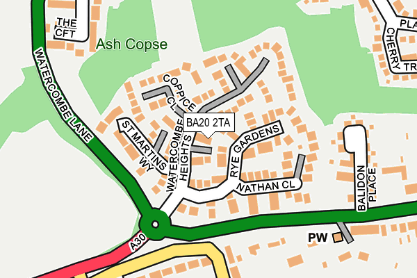 BA20 2TA map - OS OpenMap – Local (Ordnance Survey)