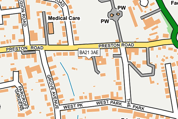 BA21 3AE map - OS OpenMap – Local (Ordnance Survey)