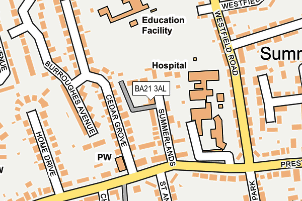 BA21 3AL map - OS OpenMap – Local (Ordnance Survey)