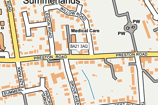 BA21 3AQ map - OS OpenMap – Local (Ordnance Survey)