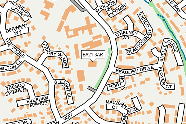 BA21 3AR map - OS OpenMap – Local (Ordnance Survey)