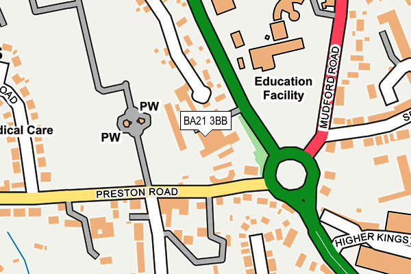 BA21 3BB map - OS OpenMap – Local (Ordnance Survey)