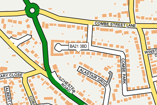 BA21 3BD map - OS OpenMap – Local (Ordnance Survey)