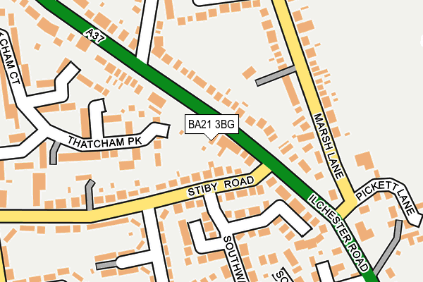 BA21 3BG map - OS OpenMap – Local (Ordnance Survey)