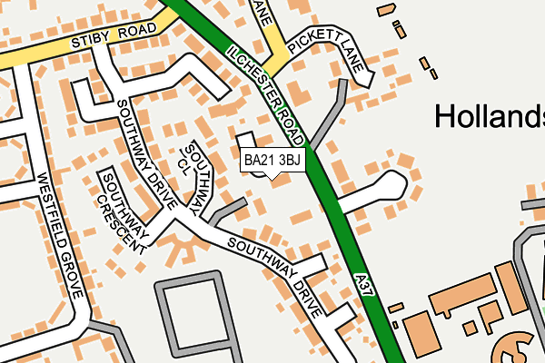 BA21 3BJ map - OS OpenMap – Local (Ordnance Survey)