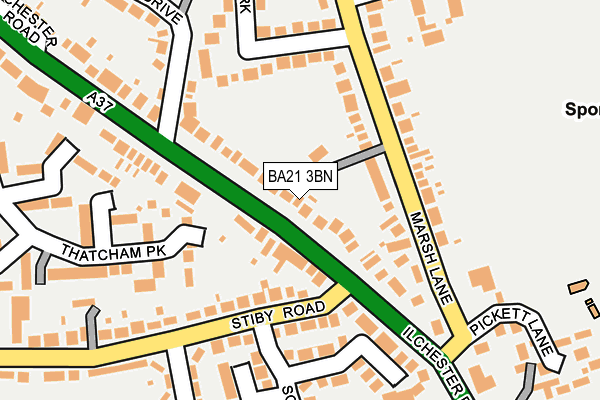 BA21 3BN map - OS OpenMap – Local (Ordnance Survey)