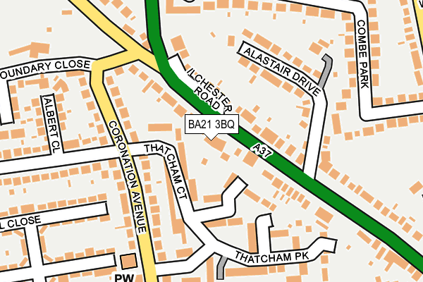 BA21 3BQ map - OS OpenMap – Local (Ordnance Survey)