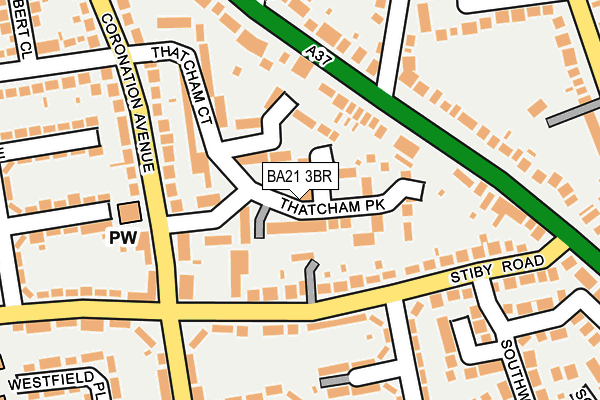 BA21 3BR map - OS OpenMap – Local (Ordnance Survey)