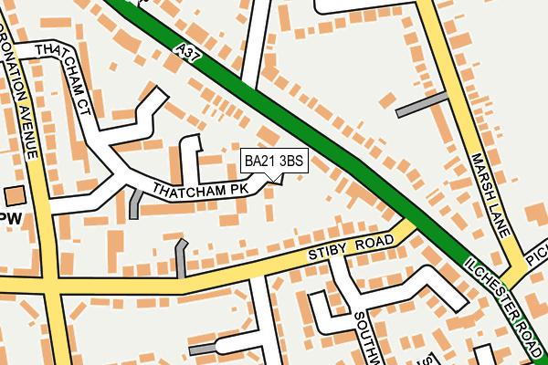 BA21 3BS map - OS OpenMap – Local (Ordnance Survey)