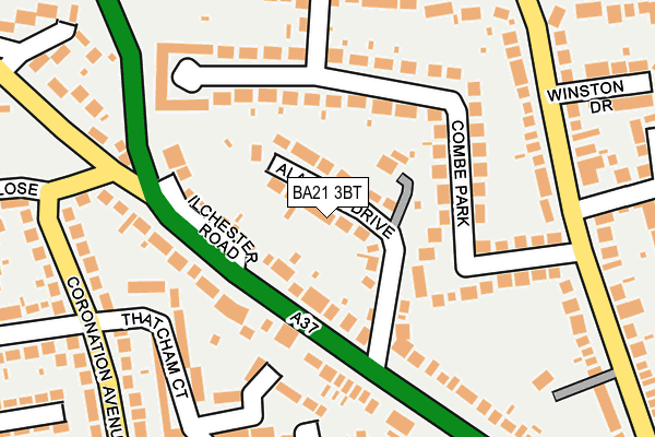 BA21 3BT map - OS OpenMap – Local (Ordnance Survey)