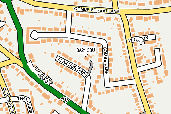 BA21 3BU map - OS OpenMap – Local (Ordnance Survey)