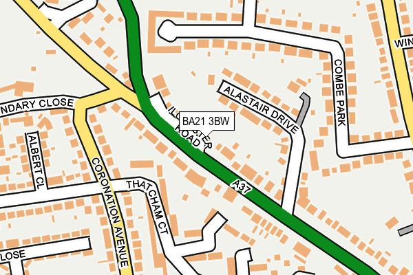 BA21 3BW map - OS OpenMap – Local (Ordnance Survey)