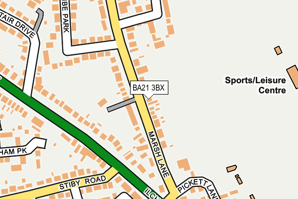 BA21 3BX map - OS OpenMap – Local (Ordnance Survey)