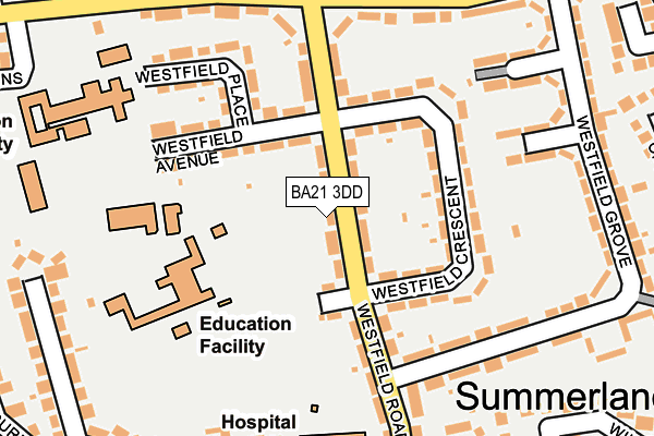 BA21 3DD map - OS OpenMap – Local (Ordnance Survey)