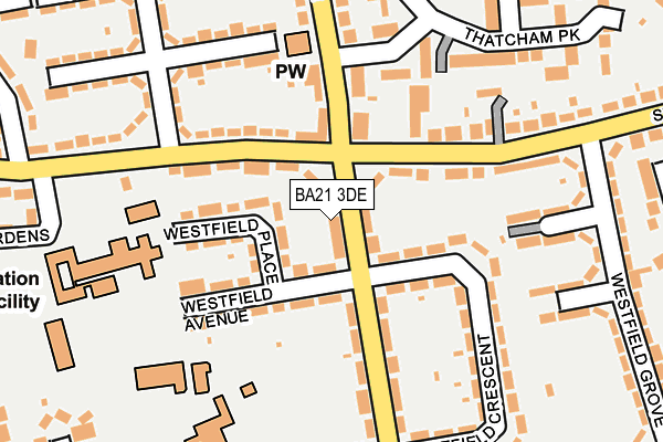 BA21 3DE map - OS OpenMap – Local (Ordnance Survey)