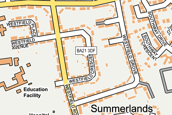BA21 3DF map - OS OpenMap – Local (Ordnance Survey)