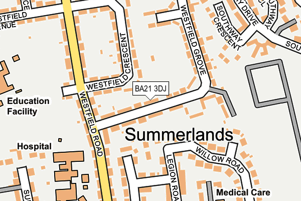 BA21 3DJ map - OS OpenMap – Local (Ordnance Survey)