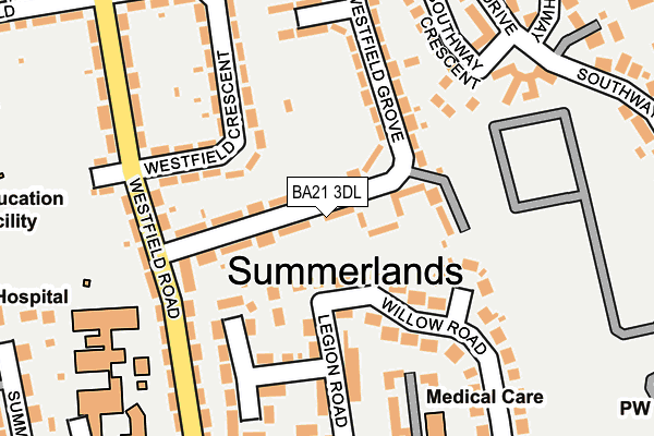 BA21 3DL map - OS OpenMap – Local (Ordnance Survey)