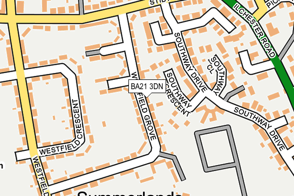 BA21 3DN map - OS OpenMap – Local (Ordnance Survey)