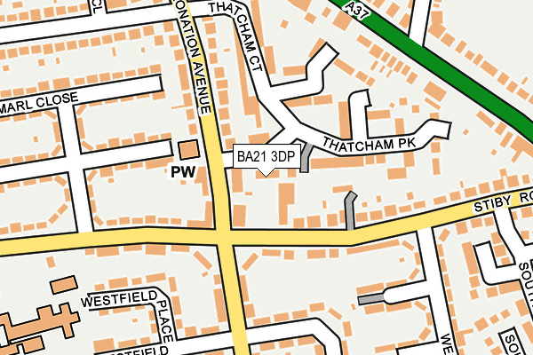BA21 3DP map - OS OpenMap – Local (Ordnance Survey)
