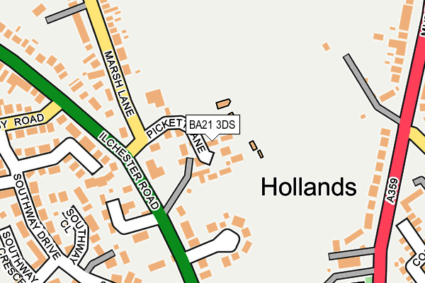 BA21 3DS map - OS OpenMap – Local (Ordnance Survey)