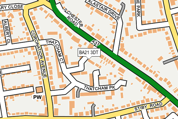 BA21 3DT map - OS OpenMap – Local (Ordnance Survey)