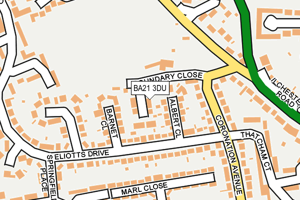 BA21 3DU map - OS OpenMap – Local (Ordnance Survey)