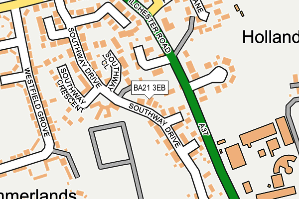 BA21 3EB map - OS OpenMap – Local (Ordnance Survey)