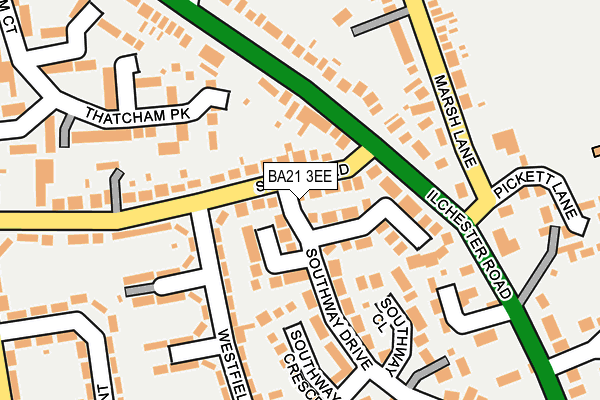 BA21 3EE map - OS OpenMap – Local (Ordnance Survey)