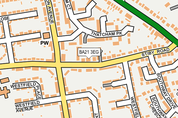 BA21 3EG map - OS OpenMap – Local (Ordnance Survey)