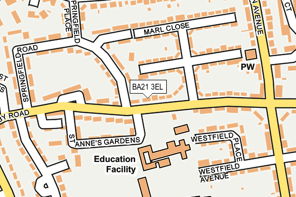 BA21 3EL map - OS OpenMap – Local (Ordnance Survey)