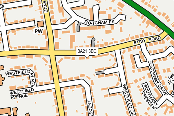 BA21 3EQ map - OS OpenMap – Local (Ordnance Survey)