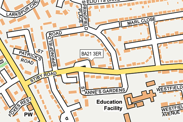 BA21 3ER map - OS OpenMap – Local (Ordnance Survey)