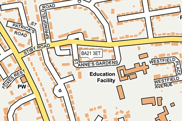 BA21 3ET map - OS OpenMap – Local (Ordnance Survey)