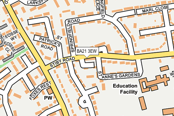 BA21 3EW map - OS OpenMap – Local (Ordnance Survey)