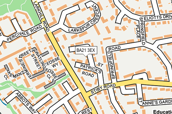 BA21 3EX map - OS OpenMap – Local (Ordnance Survey)