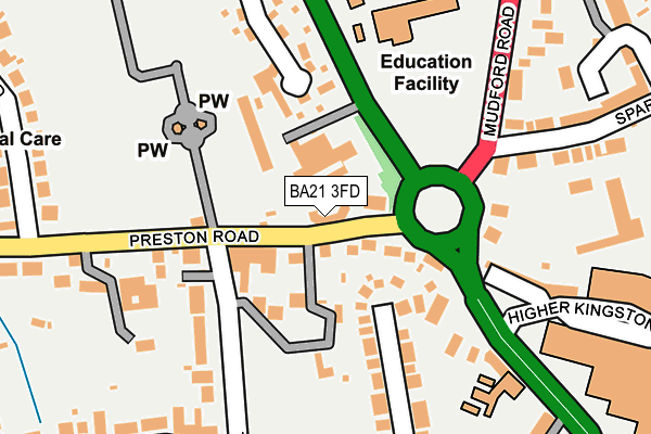 BA21 3FD map - OS OpenMap – Local (Ordnance Survey)