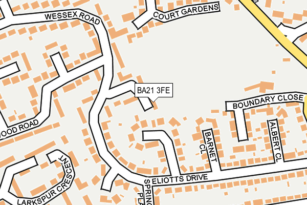 BA21 3FE map - OS OpenMap – Local (Ordnance Survey)