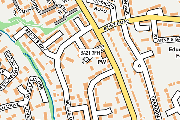 BA21 3FH map - OS OpenMap – Local (Ordnance Survey)