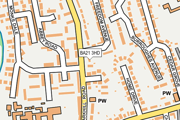 BA21 3HD map - OS OpenMap – Local (Ordnance Survey)