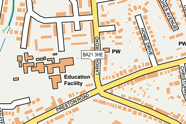 BA21 3HE map - OS OpenMap – Local (Ordnance Survey)