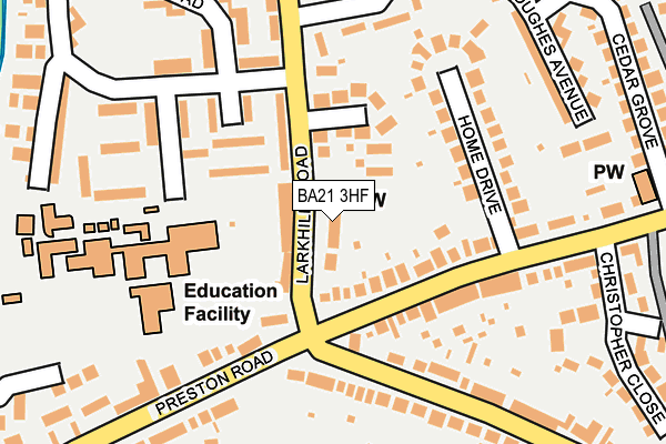 BA21 3HF map - OS OpenMap – Local (Ordnance Survey)